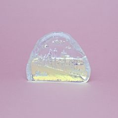 Paperweight/plaque PRAGUE, decor no. 3 - Charles Bridge, Janov Glassworks