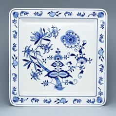Plate flat square 27 cm, Original Blue Onion Pattern