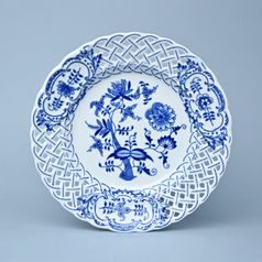 Plate perforated 24 cm, Original Blue Onion Pattern