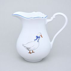 Mlékovka (džbánek) vysoká 0,85 l, Český porcelán a.s., husy