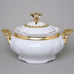 Soup tureen 3,5 l, Marie Louise 88003 gold, Thun 1794, karlovarský porcelán