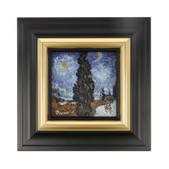 Picture V. van Gogh - Country road by night, 18,5 / 3 / 18,5 cm, Porcelain, Goebel