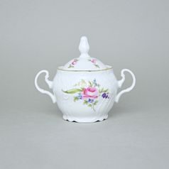 Sugar bowl 0,3 l, Thun 1794 Carlsbad porcelain, BERNADOTTE Meissen Rose