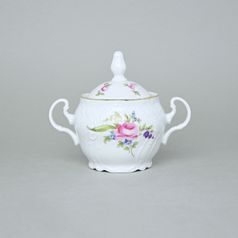 Cukřenka 0,3 l, Thun 1794, karlovarský porcelán, BERNADOTTE míšeňská růže