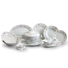Dining set for 6 persons, Thun 1794 Carlsbad porcelain, BERNADOTTE hazenka