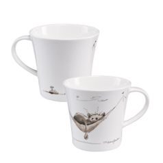 Hrnek 350 ml, Prostě odpočívám, Peter Schnellhardt, jemný kostní porcelán, Goebel