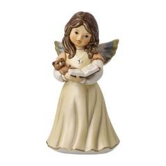Angel with Teddy and book 14 cm, Goebel stoneware