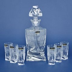 Liqueur set 7 pcs., Quadro - 500PK, Crystalite Bohemia