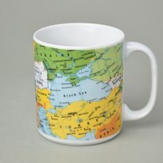 Mug Big 0,47 l, map of Southern Europe and Near East, Thun 1794 Carlsbad porcelain