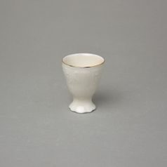Kalíšek na vejce, Thun 1794, karlovarský porcelán, BERNADOTTE ivory + zlato