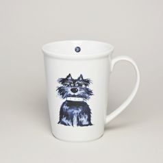 Erin Mug, Long-haired Dog, 12 cm 0,42 l, Cesky porcelan a.s.