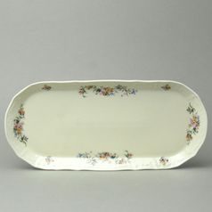 Sandwich tray 37 x 17 cm, Thun 1794, karlovarský porcelán, BERNADOTTE ivory + flowers