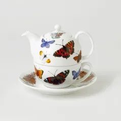 Butterfly Garden: Tea for one set, Roy Kirkham fine bone china