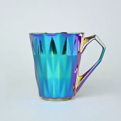 Hrnek Diamond Green Titan, zelená a platina, 250 ml, porcelán Goldfinger