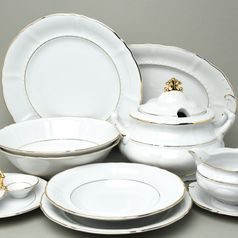 Jídelní sada pro 6 osob, Sonáta, zlatá linka, Leander Loučky