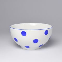 Miska Vital 14,5 cm 600 ml, modré puntíky, Thun 1794, karlovarský porcelán