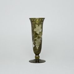 Egermann: Váza zelená lazura, 18 cm, křišťálové vázy Egermann