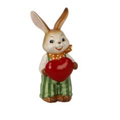 Figurka zajíčka se srdcem 5,5 / 5 / 12 cm, kamenina, Goebel