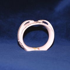 Kroužek na ubrousky 6,4 cm, Lenka 247, Růžový porcelán z Chodova