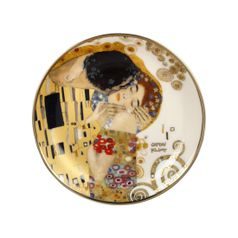 Plate 10 cm, porcelain, The Kiss, G. Klimt, Goebel