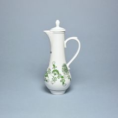 Karafka (karafa) s víčkem s nápisem dle specifikace 16 cm / 0,14 l, Zelený cibulák, Český porcelán, a.s.