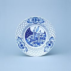 Vánoční / výroční talíř 1993 závěsný 18 cm, reliéfní, Cibulák, originální z Dubí