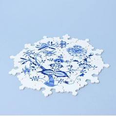 Blue Onion Puzzle 24 cm, 19 pieces, Original Blue Onion Pattern