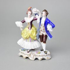 Dancing Couple, 16 x 7 x 13 cm, Porcelain Figures Gläserne Porzellanmanufaktur