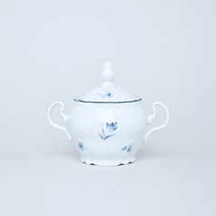 Sugar bowl 0,3 l, Thun 1794 Carlsbad porcelain, BERNADOTTE blue flower