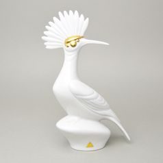 Dudek 28 cm, Bílá + zlato, Porcelánové figurky Duchcov