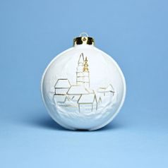 Vánoční ozdoba koule - Berchtesgaden, 7,5 cm, Unterweissbacher, Seltman porcelán