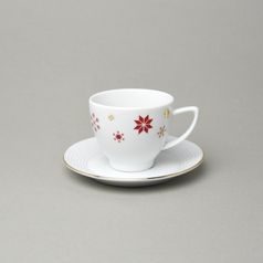 Christmas Lea: Cup 140 ml + saucer 13 cm, Thun Carlsbad Porcelain