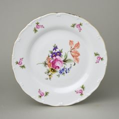 Plate dining 25 cm, Ofelie meissen rose, Stará Role Moritz Zdekauer