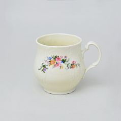 Hrnek Jonáš 310 ml, Thun 1794, karlovarský porcelán, BERNADOTTE ivory + kytičky