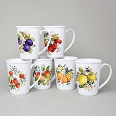 Mug Erin 12 cm 0,42 l, Fruits 6 pcs., Český porcelán a.s.