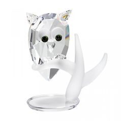 Owl on Branch 65 x 55 mm, Crystal Gifts and Decoration PRECIOSA