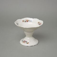 Miska 13 cm na nožce, Thun 1794, karlovarský porcelán, BERNADOTTE ivory + kytičky