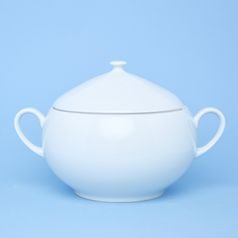 Soup tureen 2,7 l, Opal white, Thun 1794 Carlsbad porcelain