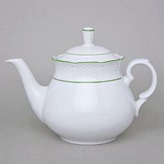 7047703: Tea pot 1,2 l, Thun 1794, karlovarský porcelán, NATÁLIE light green lines