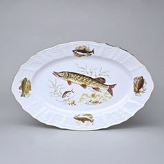 Dish oval 34 cm, Thun 1794, karlovarský porcelán, BERNADOTTE fishing