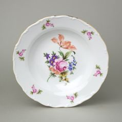 Plate deep 23, Ofelie meissen rose, Stará Role Moritz Zdekauer