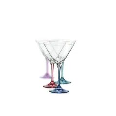 Spectrum 290 ml Rainbow - Martini glass, 4 pcs., Crystalex