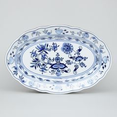 Dish oval flat 35 cm, Original Blue Onion pattern + platinum