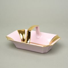 Basket small 7 x 11 x 17 cm, Empír 380, Rose China Chodov