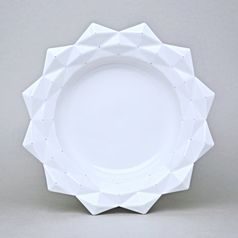 Plate Deep 24,5 cm, Diamond white, Goldfinger Porcelain