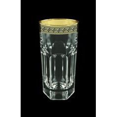 Astra Gold: Long drink glass 370 ml, crystal, Antique Golden Black decor