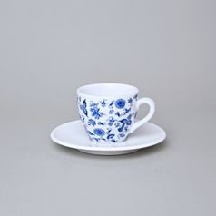 Cup espresso 90 ml and saucer 12,5 cm Milada, Fragments of Onion Pattern, Blue, Český porcelán a.s.