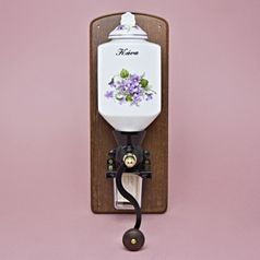 Kávomlýnek závěsný s nápisem 34 cm, fialky, Český porcelán a.s.