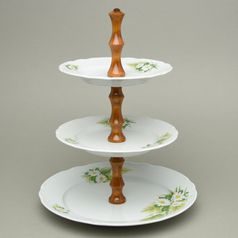 Compartment dish 3 pcs. 34 cm, Thun 1794, karlovarský porcelán, CONSTANCE 80262 daisy