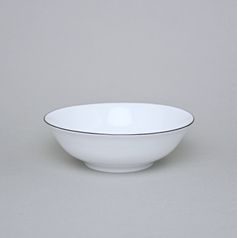 Bowl 16 cm, Angelika black line, Thun 1794 Carlsbad Porcelain